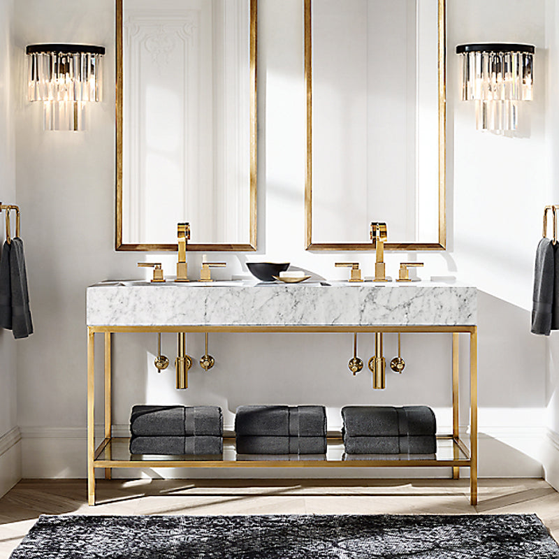 Decorative 2-Tier Crystal Wall Sconce