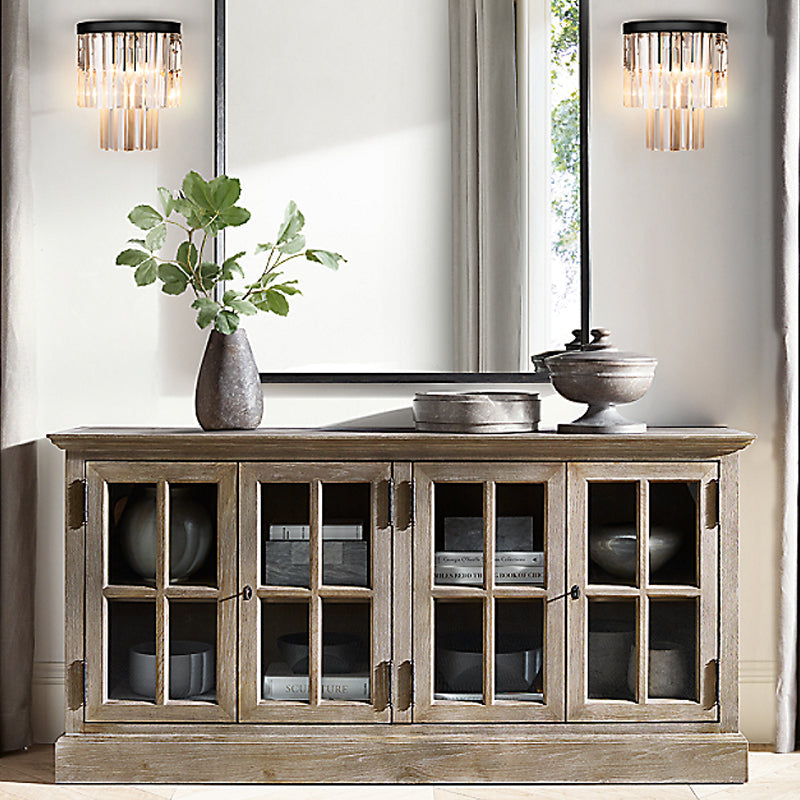 Decorative 2-Tier Crystal Wall Sconce