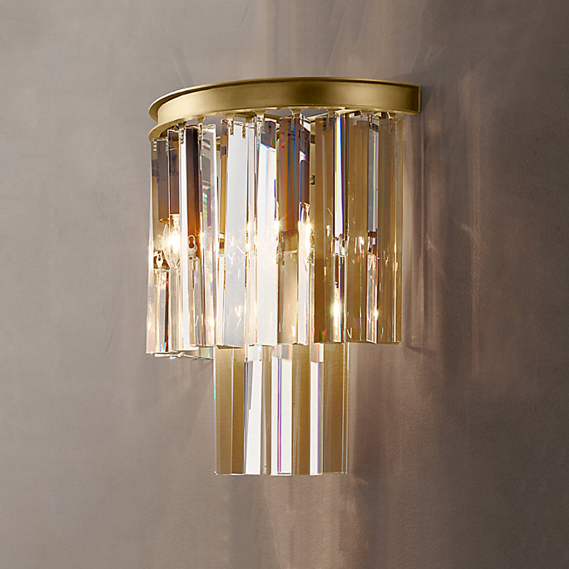 Decorative 2-Tier Crystal Wall Sconce