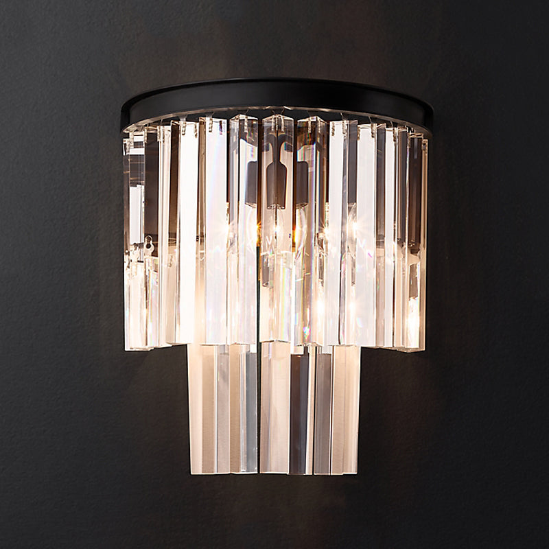 Decorative 2-Tier Crystal Wall Sconce