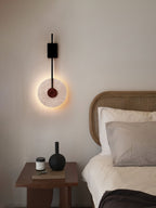 Disc Travertine Wall Lamp