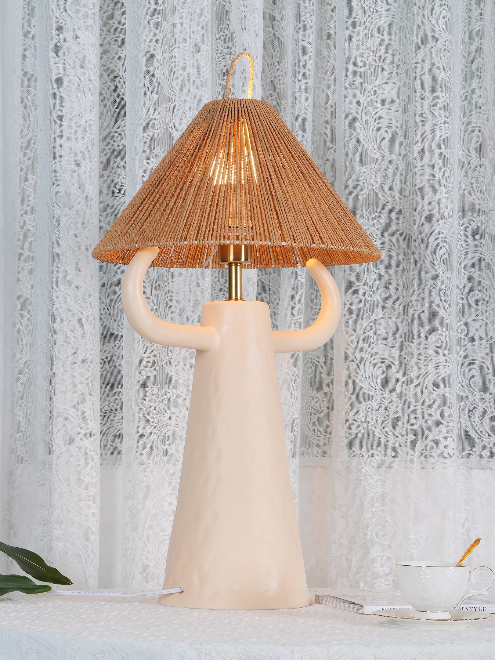 Horns Ceramic Table Lamp
