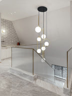 Duplex Opal Glass Globe Pendant Light