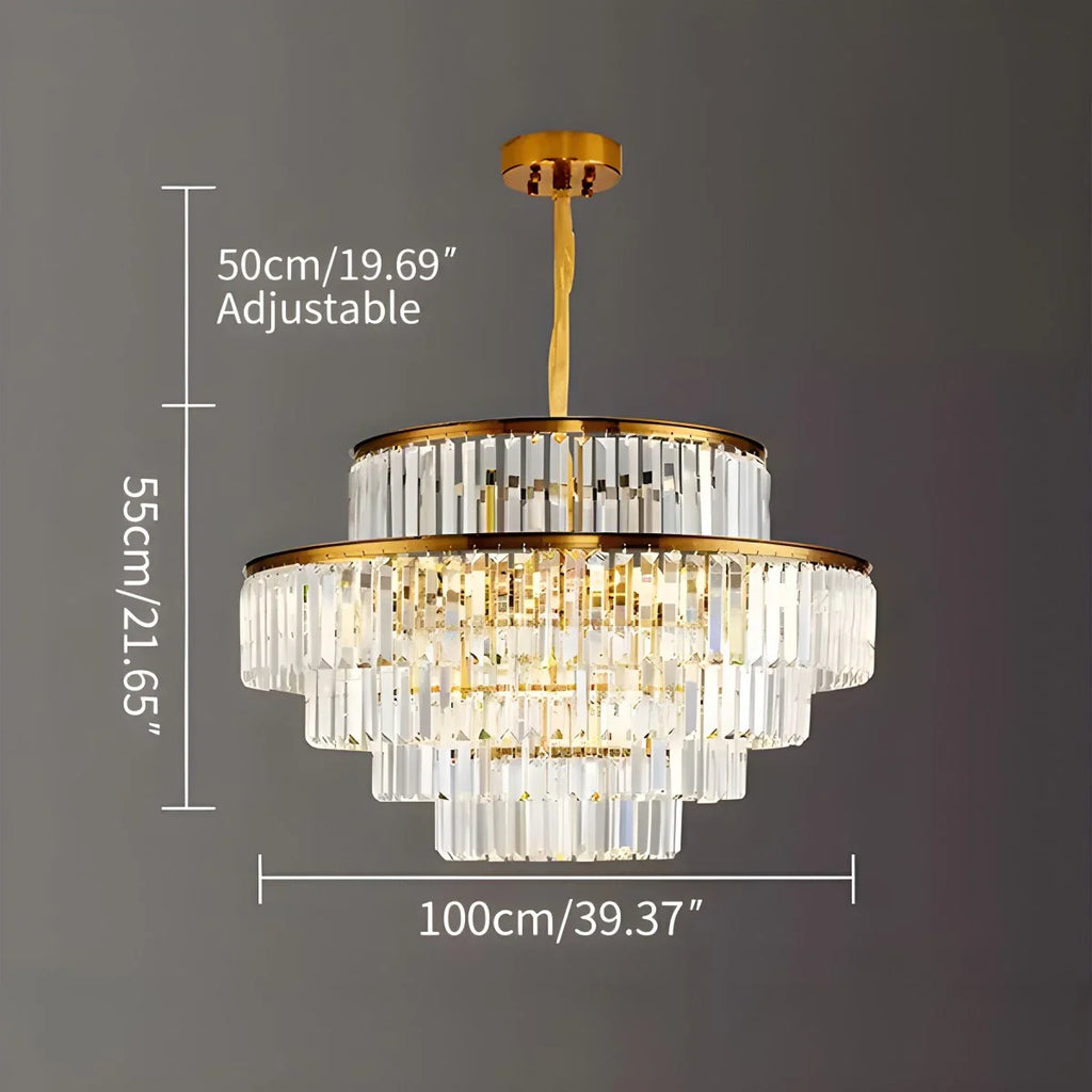 Light Luxury Crystal Chandelier for Living Room