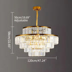 Light Luxury Crystal Chandelier for Living Room