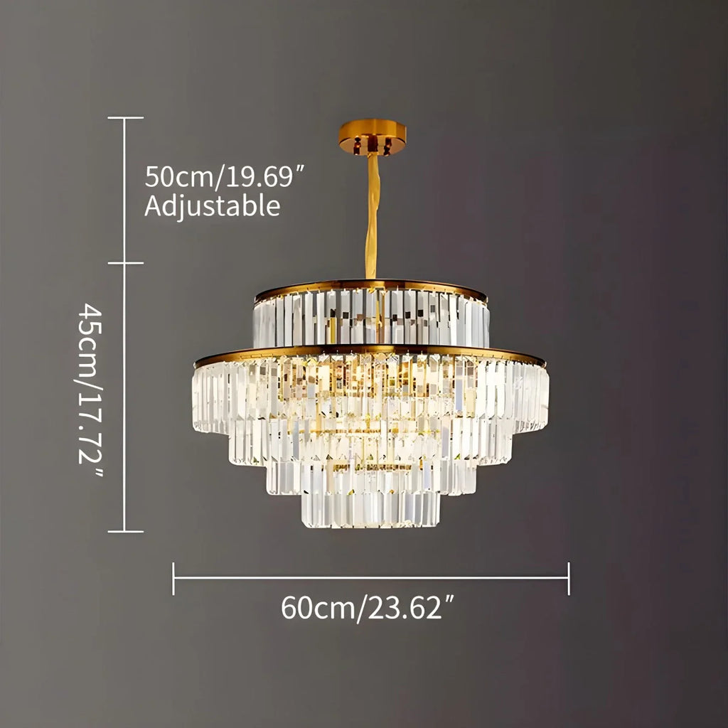 Light Luxury Crystal Chandelier for Living Room