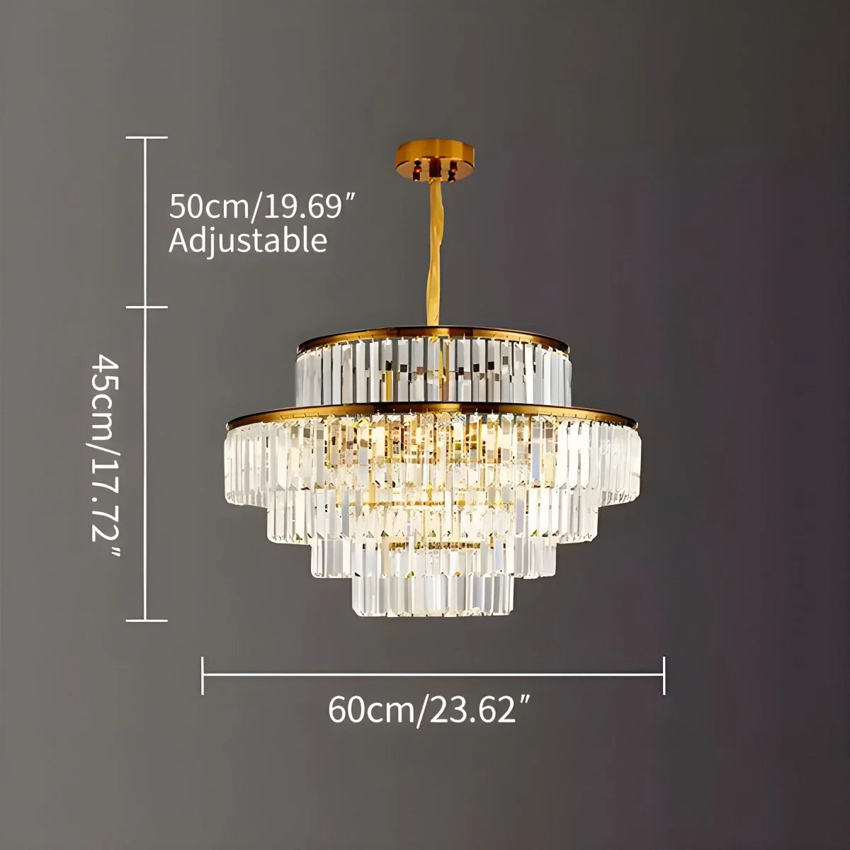 Light Luxury Crystal Chandelier for Living Room