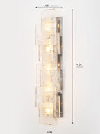 Esterel Collection Matte Crystal Wall Sconce