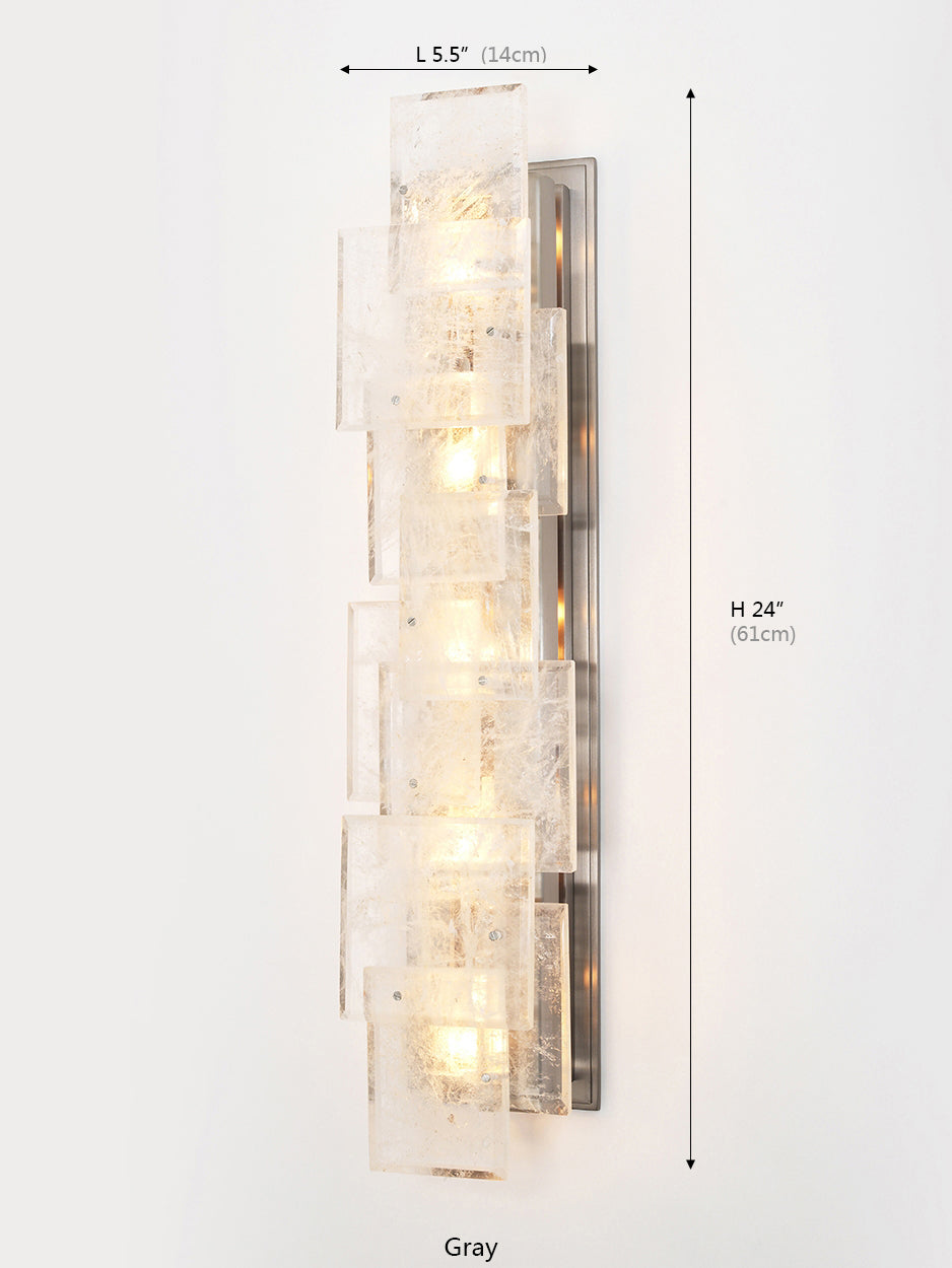 Esterel Collection Matte Crystal Wall Sconce