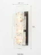 Esterel Collection Matte Crystal Wall Sconce