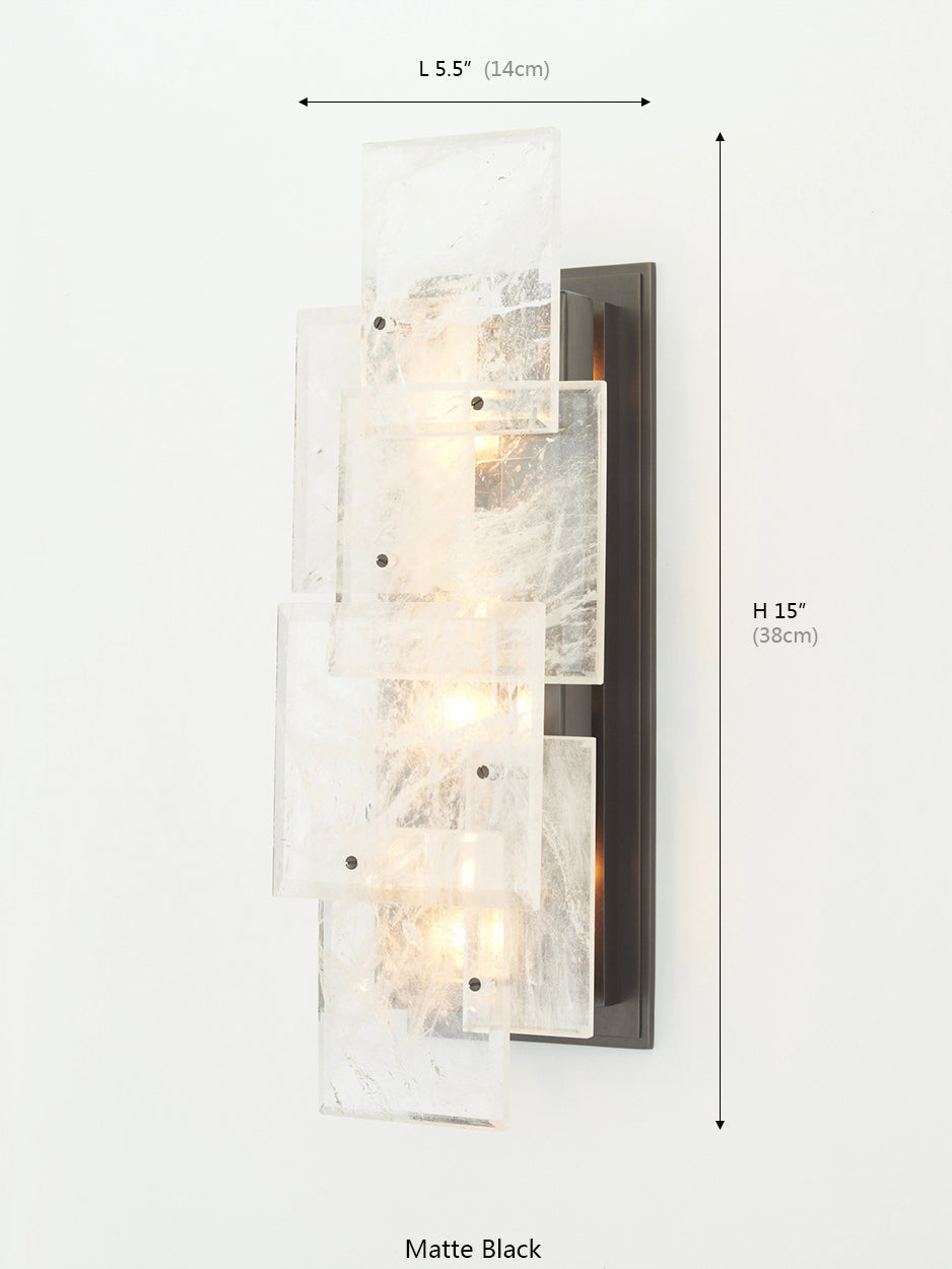 Esterel Collection Matte Crystal Wall Sconce