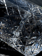 Edo Kiriko Hand-Carved K9 Crystal Star Whiskey Glass