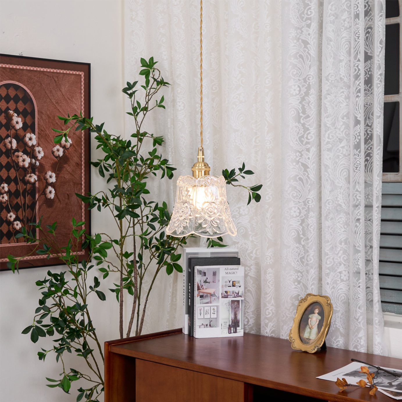 Flower Glass Pendant Lamp