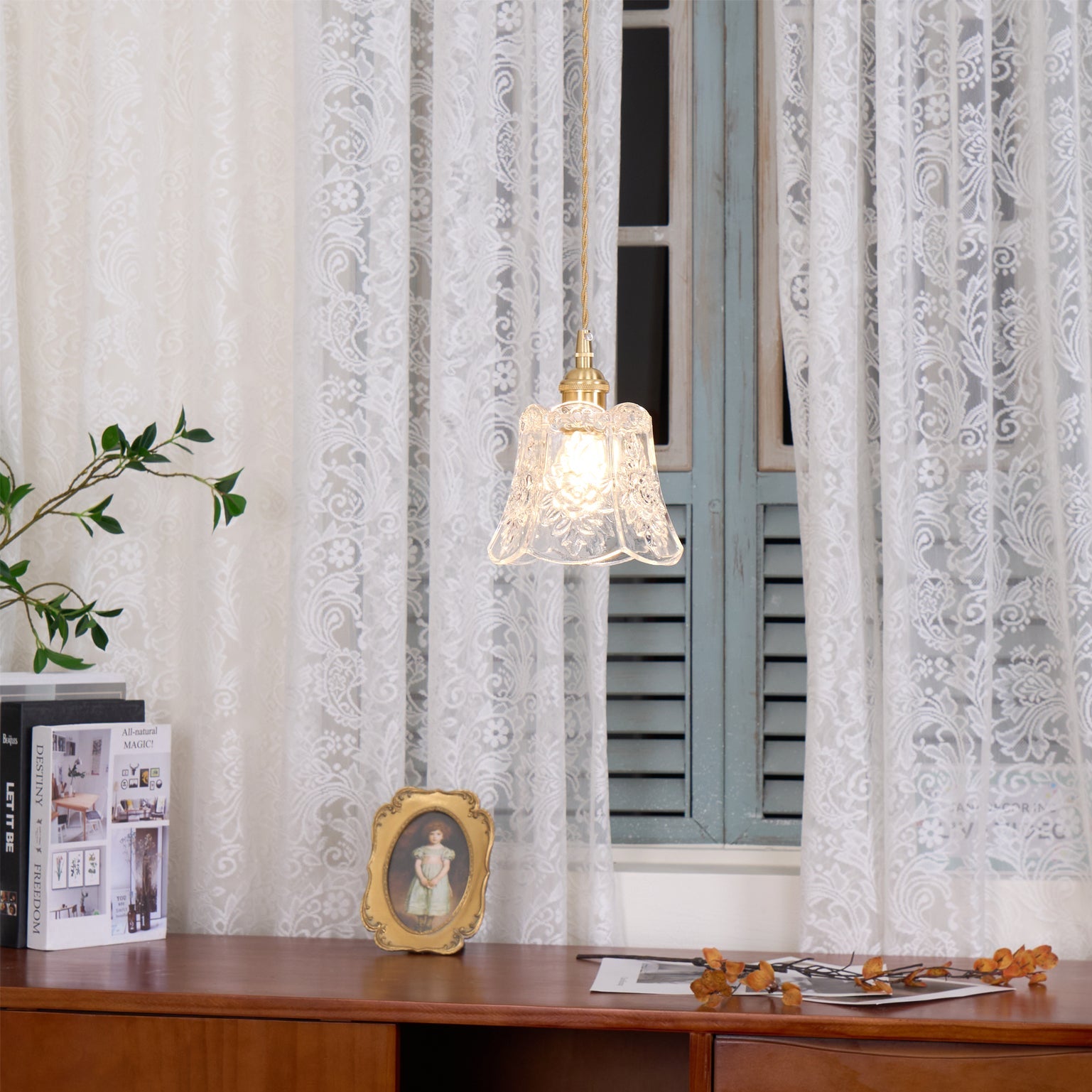 Flower Glass Pendant Lamp