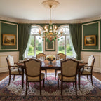 French Retro Green Crystal Pendant Chandelier