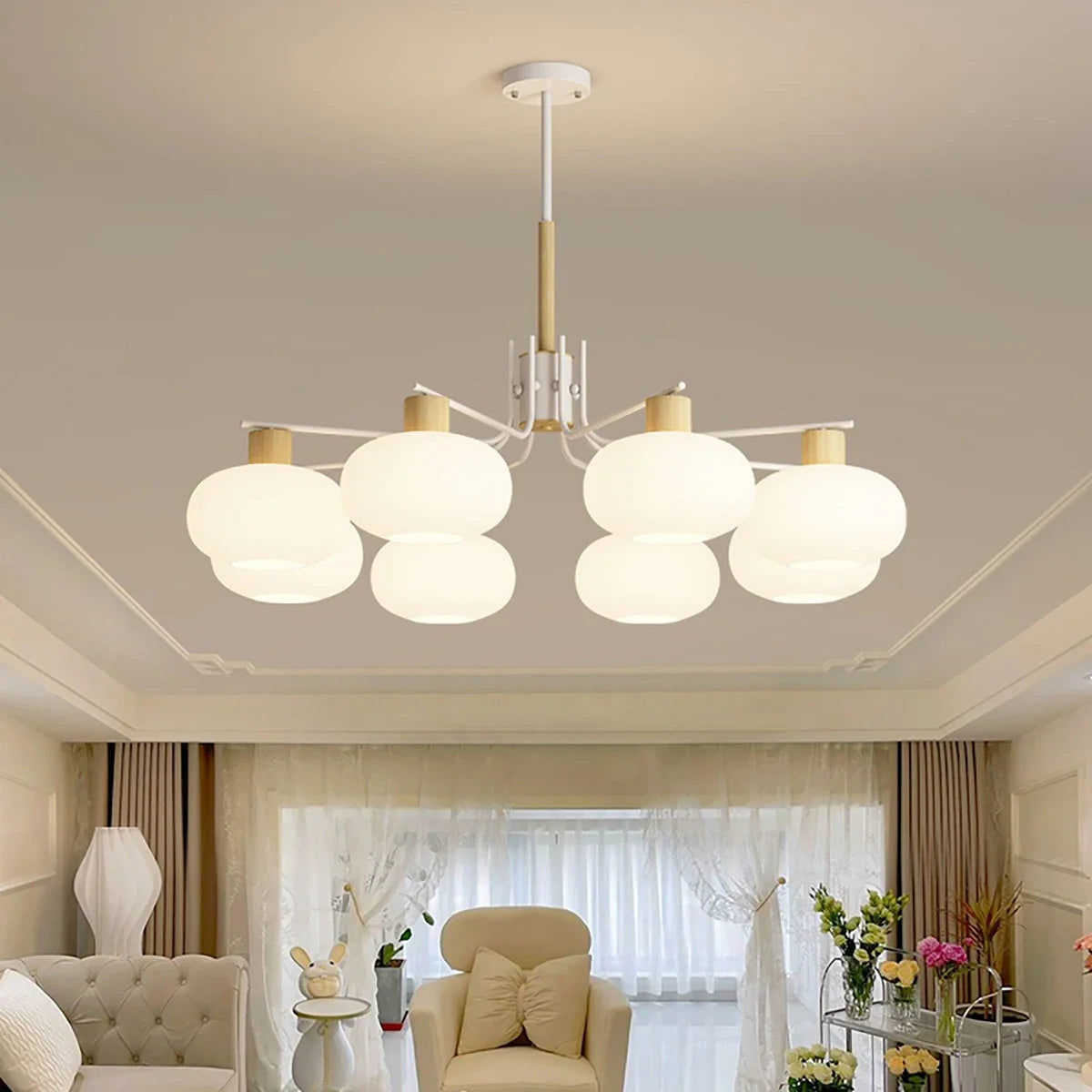 Pastoral American Retro Flower Chandelier