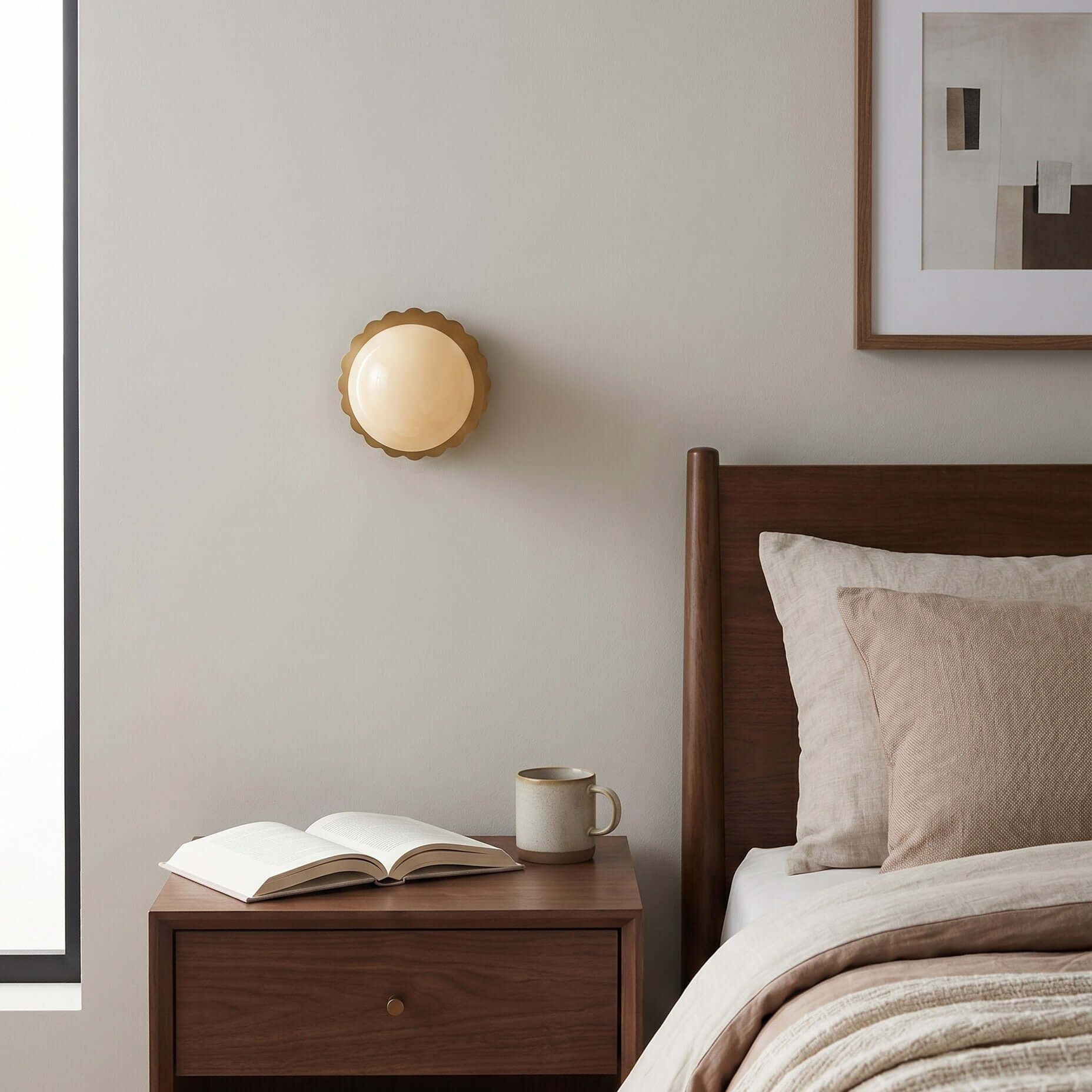 Marshmallow Glass Wall Sconce – Vintage Pink & Pastel Bedroom Light