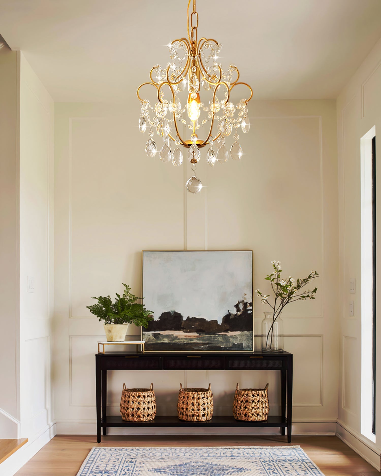 Gilded Crystal Pendant Lamp