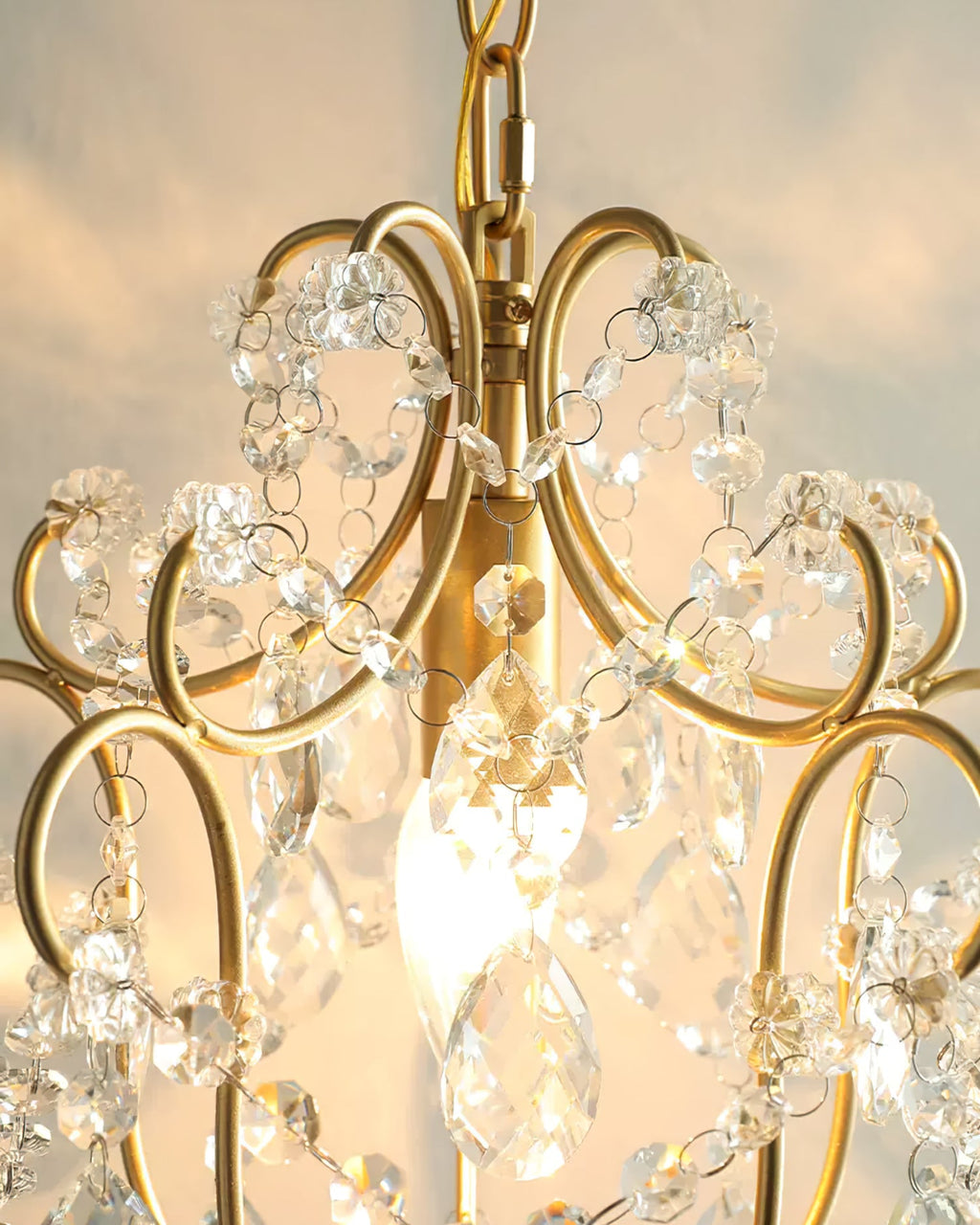 Gilded Crystal Pendant Lamp
