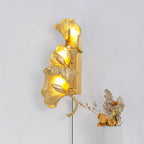 Ginkgo Leaf Plug In Wall Lamp