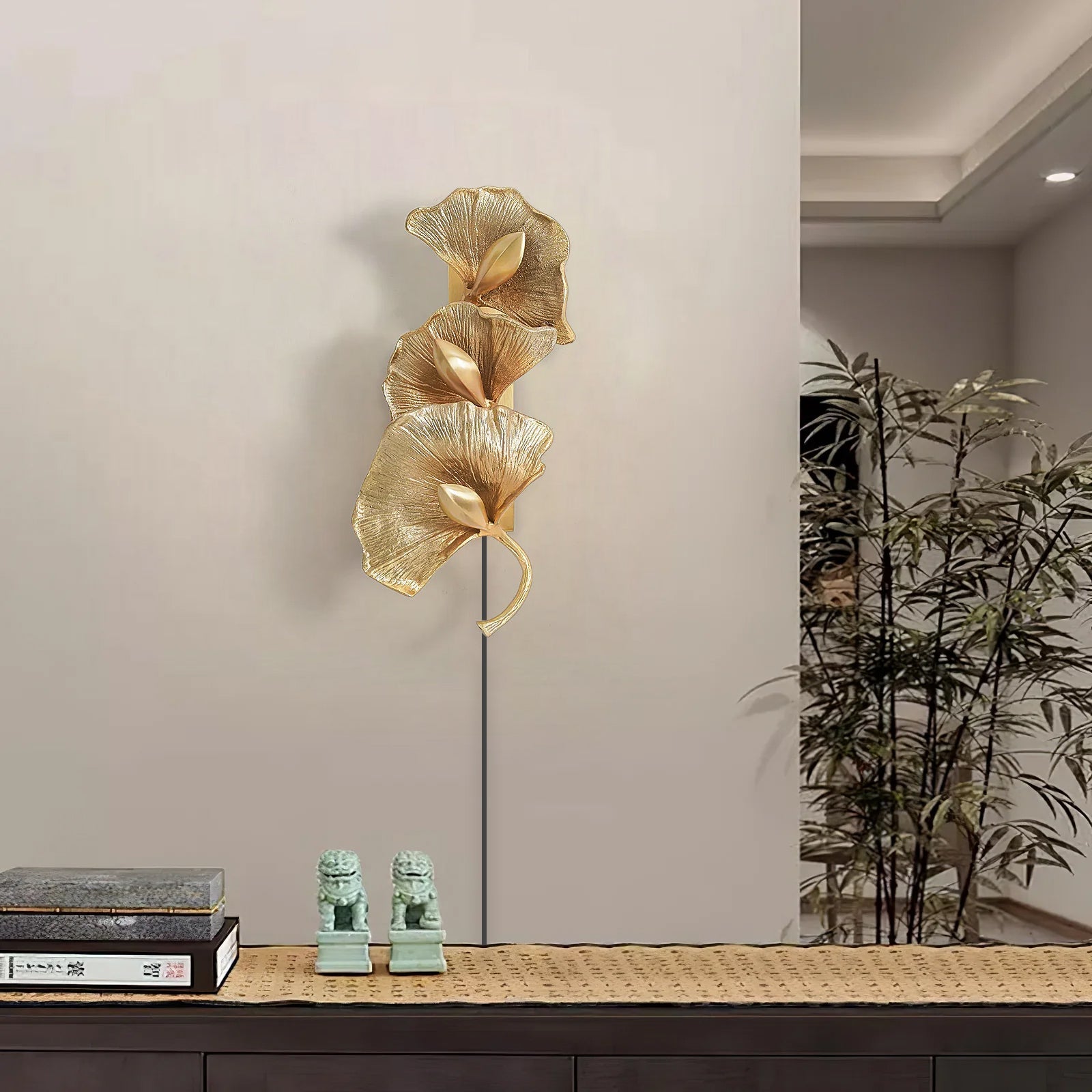 Ginkgo Leaf Plug In Wall Lamp