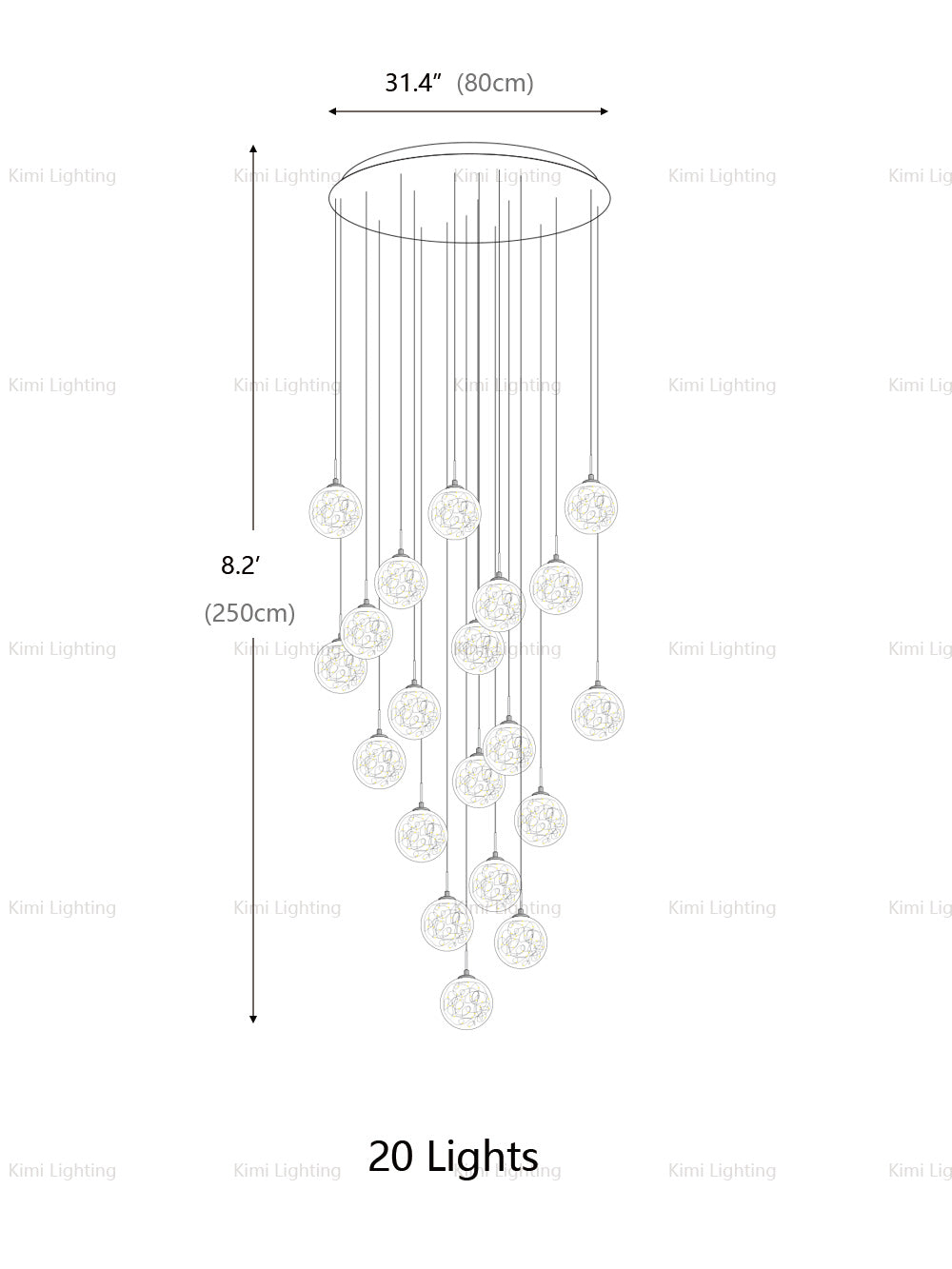 Mirror Glass Ball Pendant Lighting