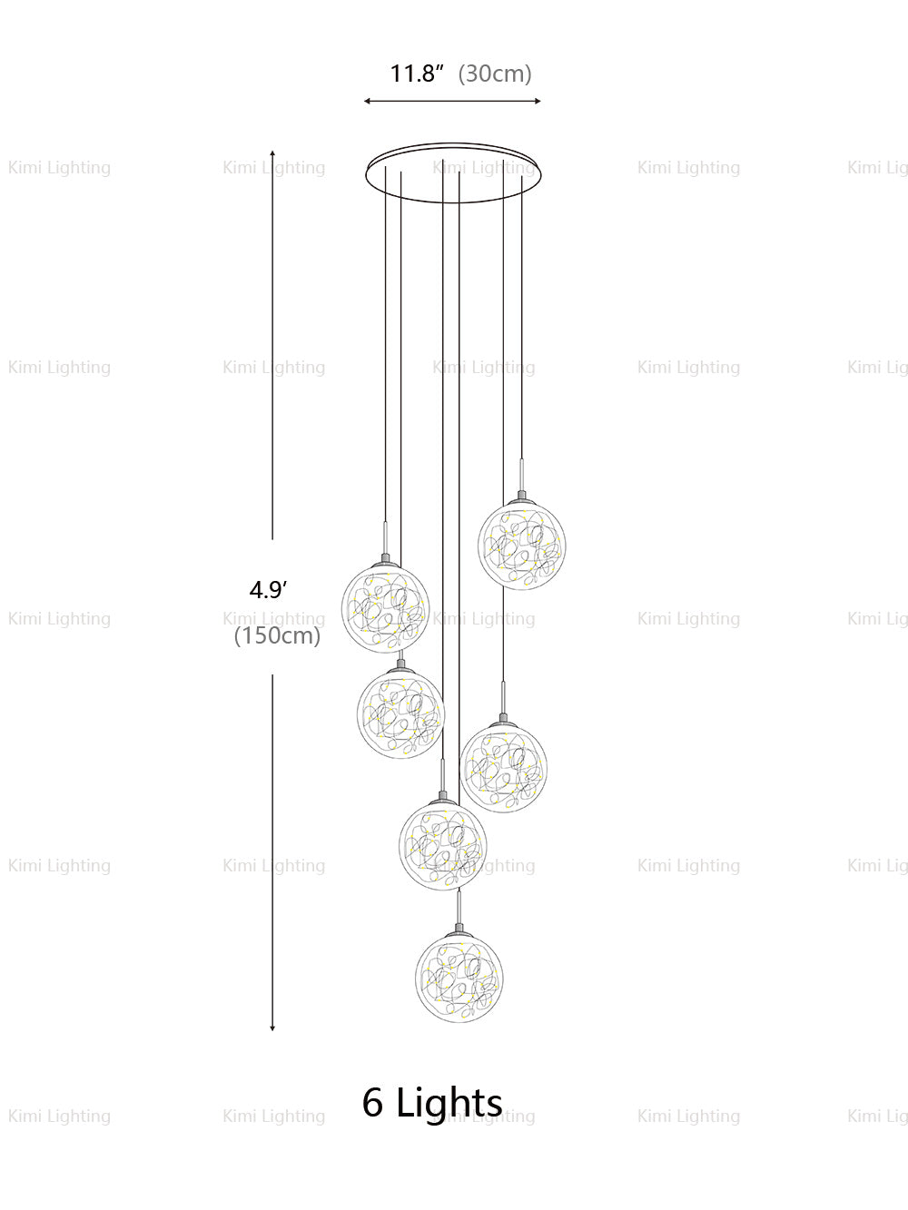 Mirror Glass Ball Pendant Lighting