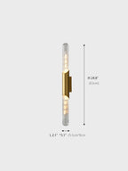 Glass Tubular Brass Wall Sconce
