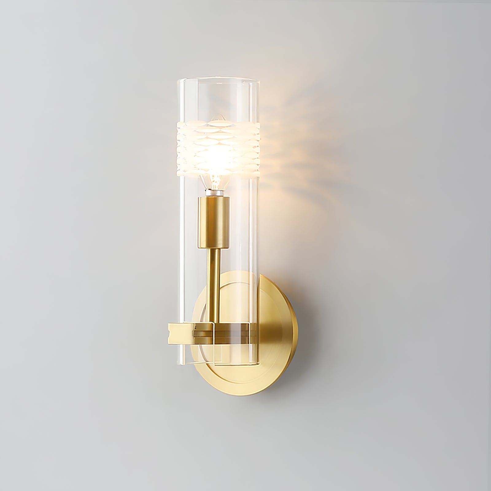Glass Candlestick Wall Light