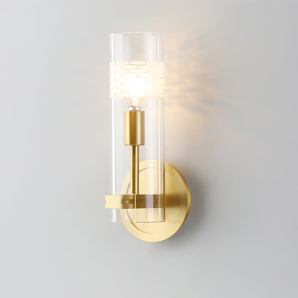 Glass Candlestick Wall Light