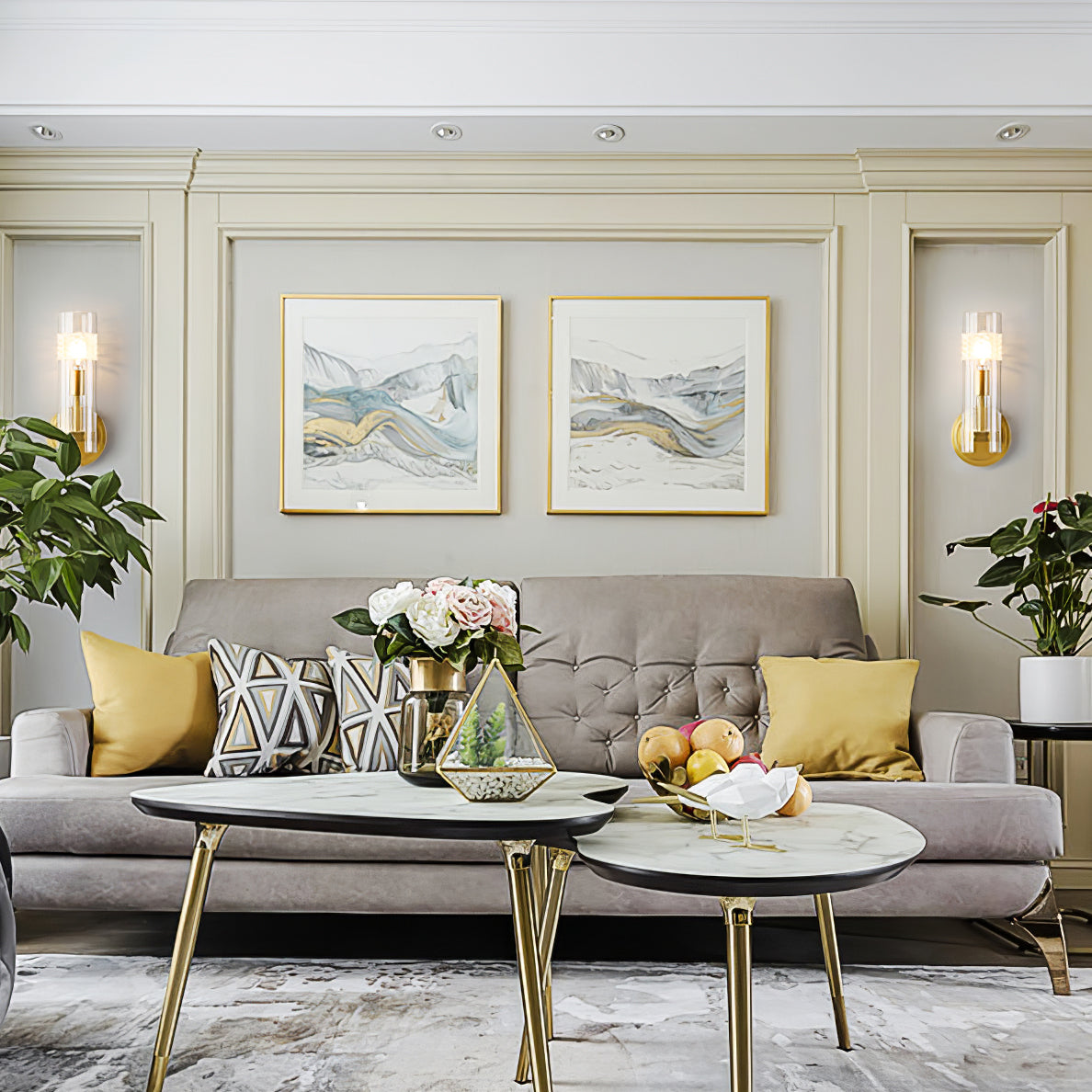 Glass Candlestick Wall Light