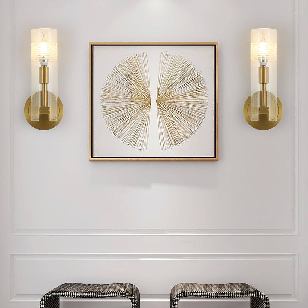 Glass Candlestick Wall Light
