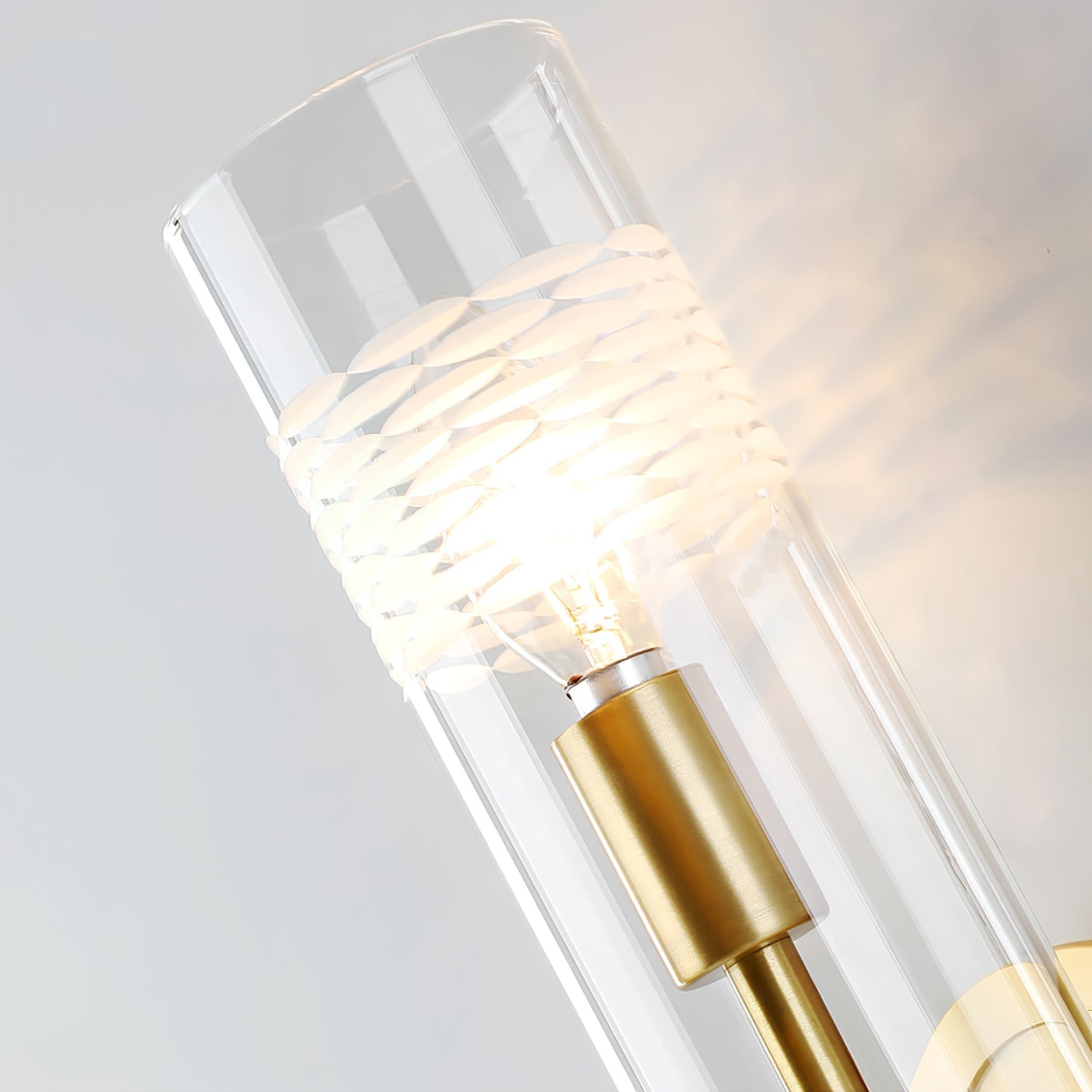 Glass Candlestick Wall Light