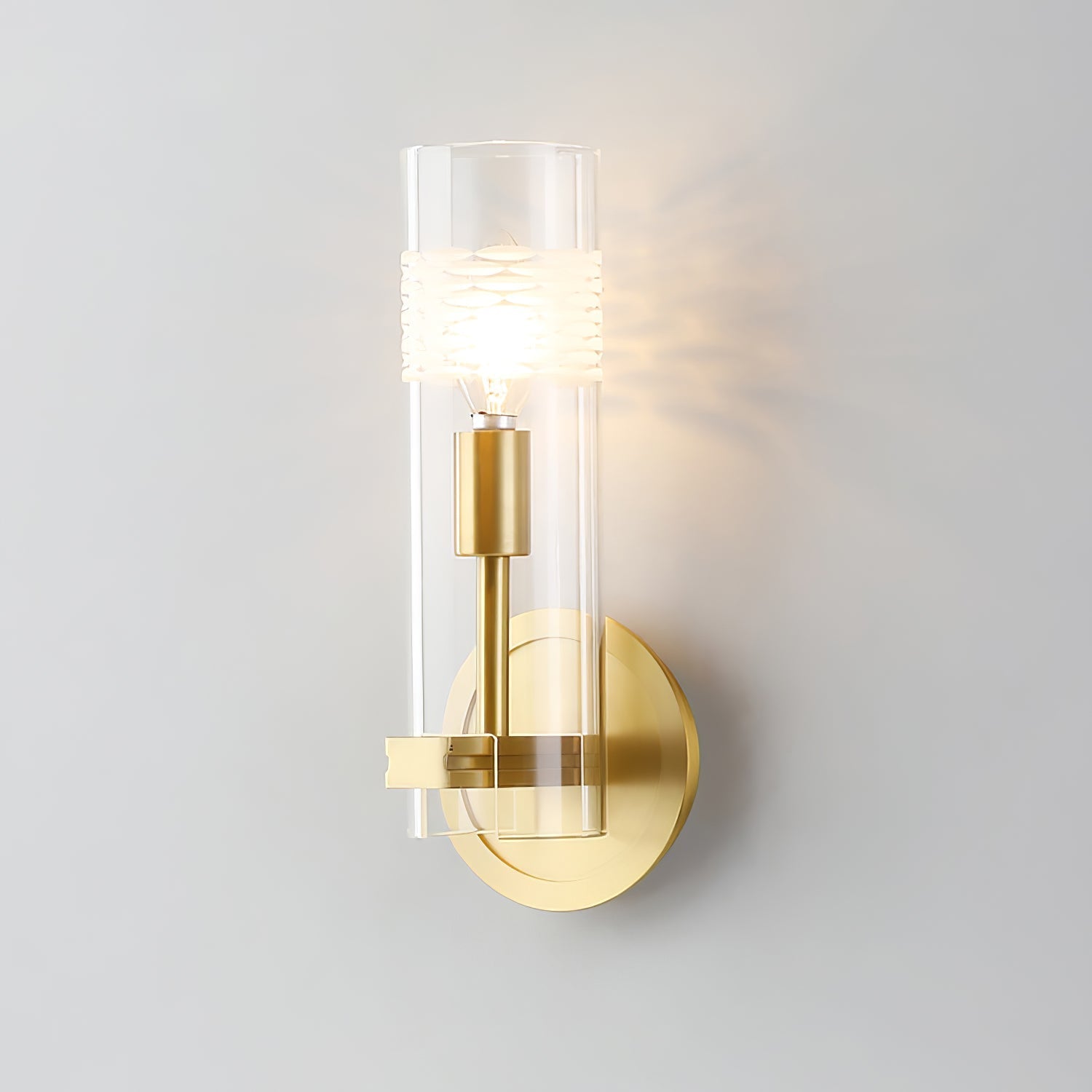 Glass Candlestick Wall Light