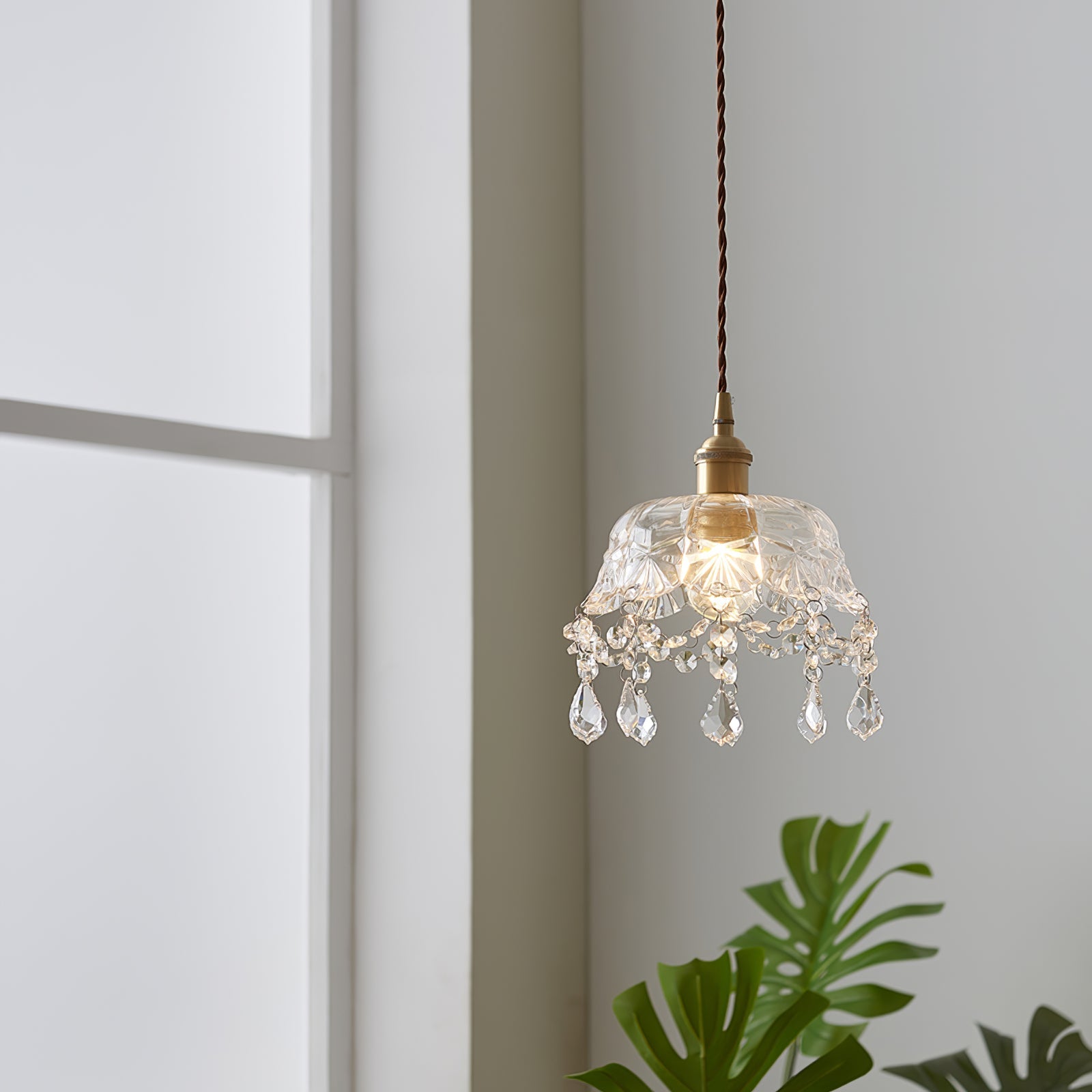 Glass Jewel Pendant Light