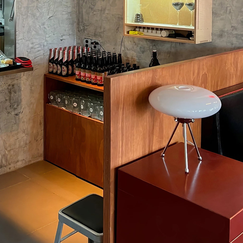 Glass UFO Table Lamp