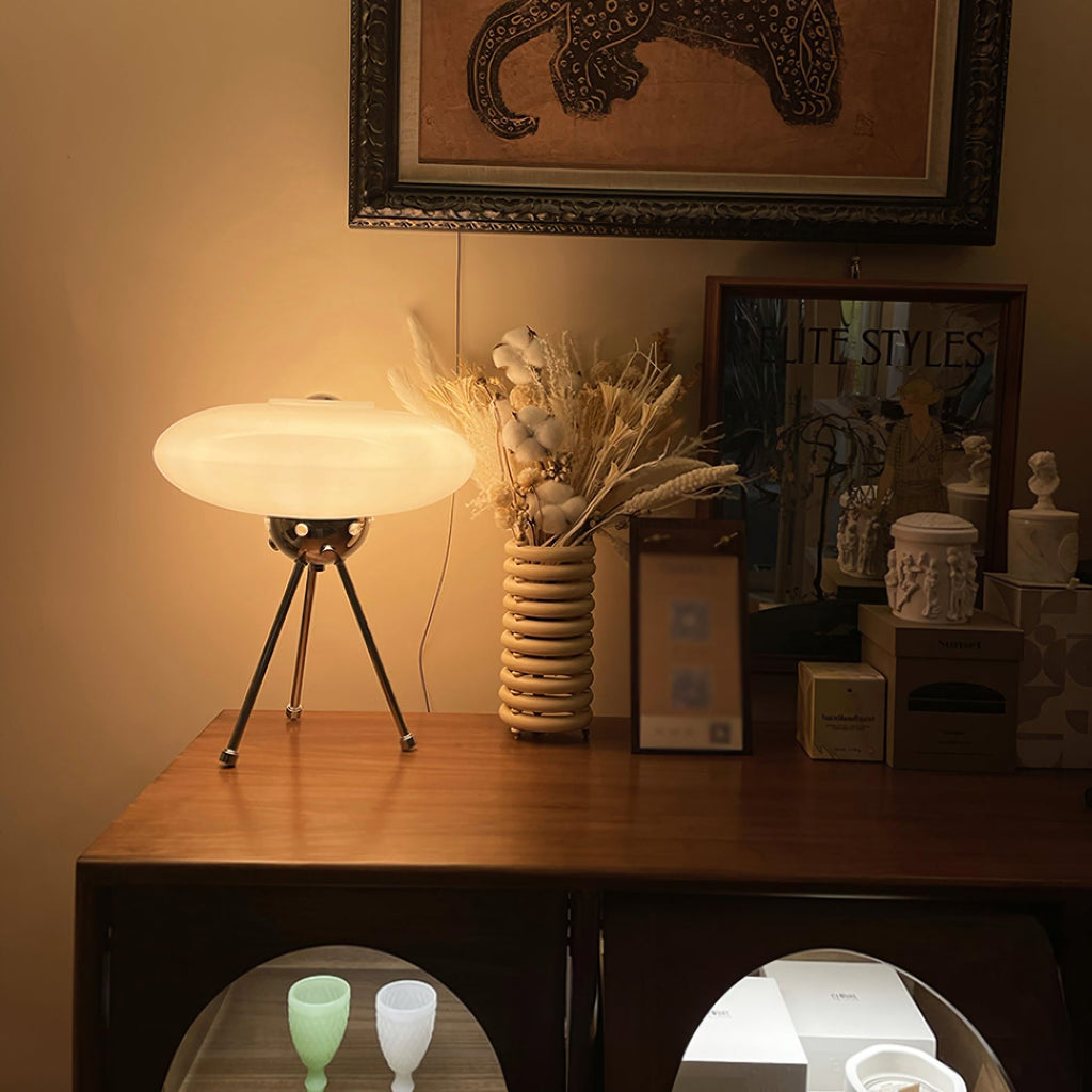 Glass UFO Table Lamp
