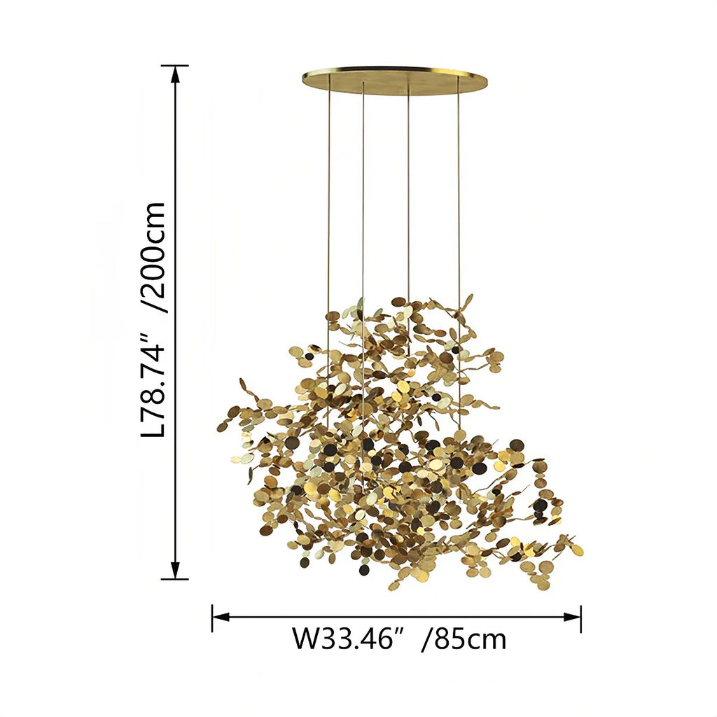 Argent/Gold Cloud Multi Pendant Chandelier