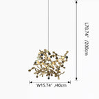 Argent/Gold Cloud Multi Pendant Chandelier