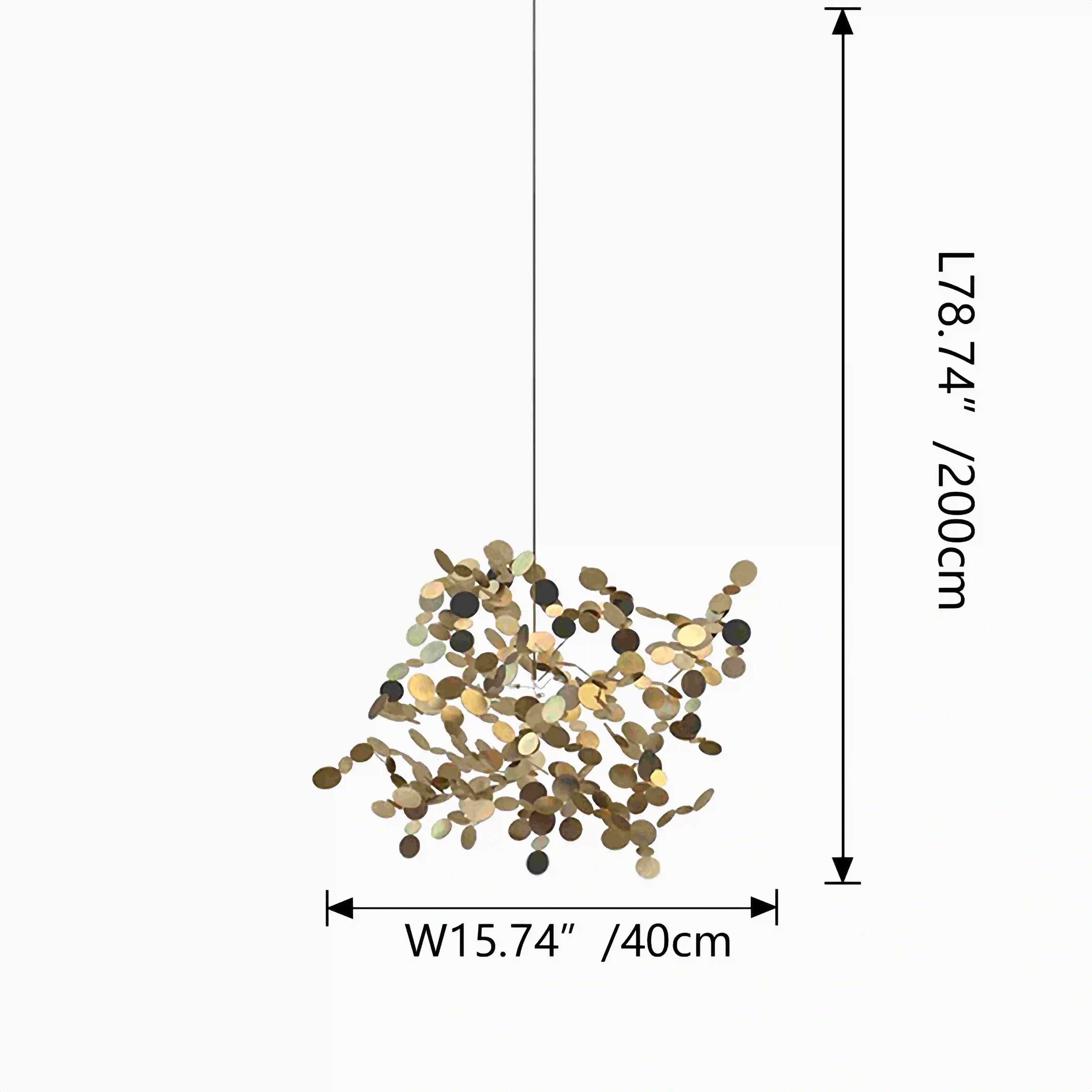 Argent/Gold Cloud Multi Pendant Chandelier