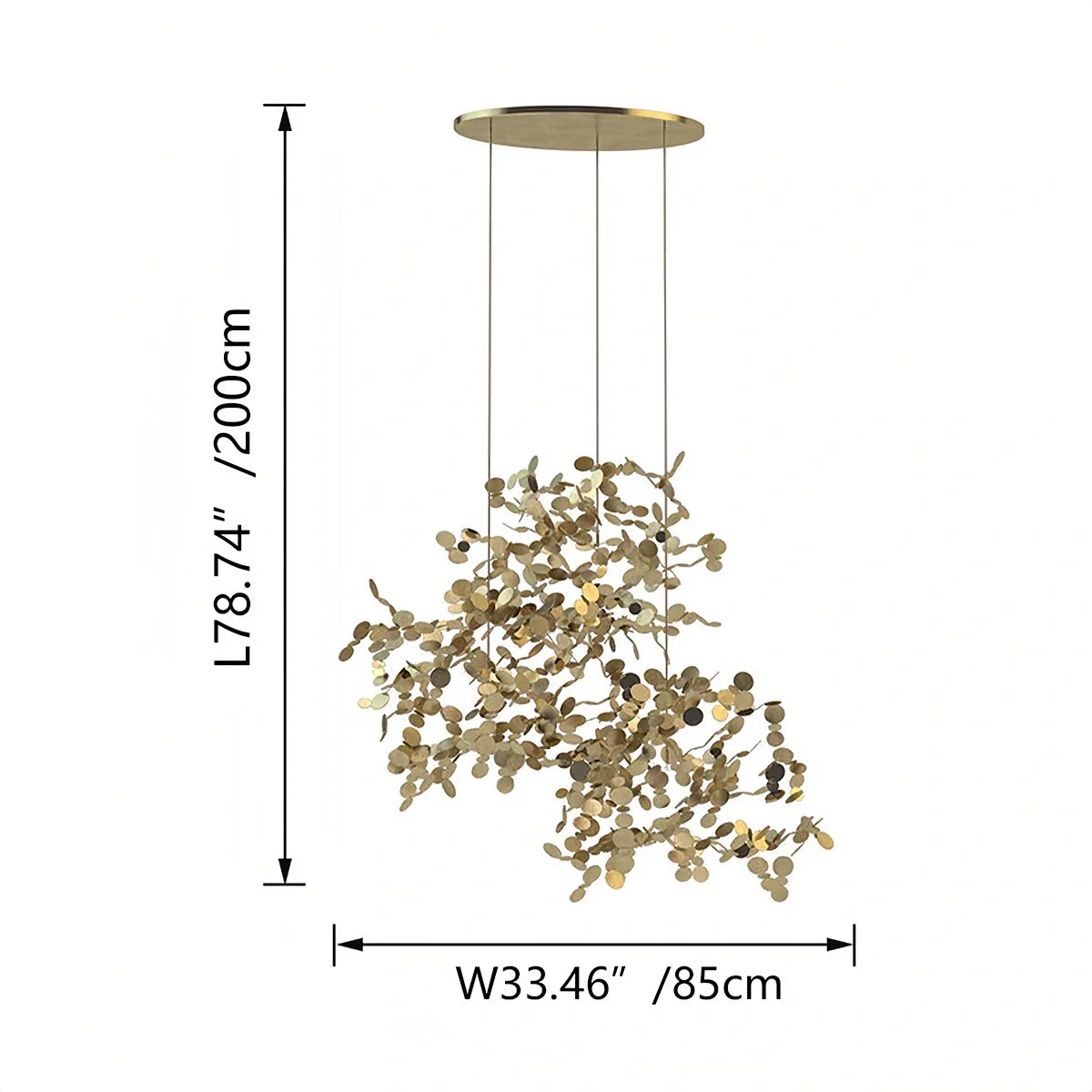 Argent/Gold Cloud Multi Pendant Chandelier