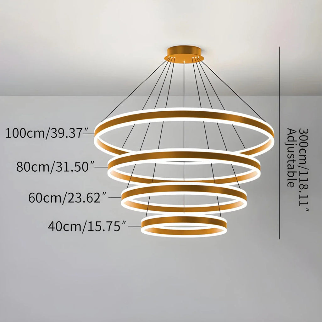 Circle Layered Living Room Chandelier
