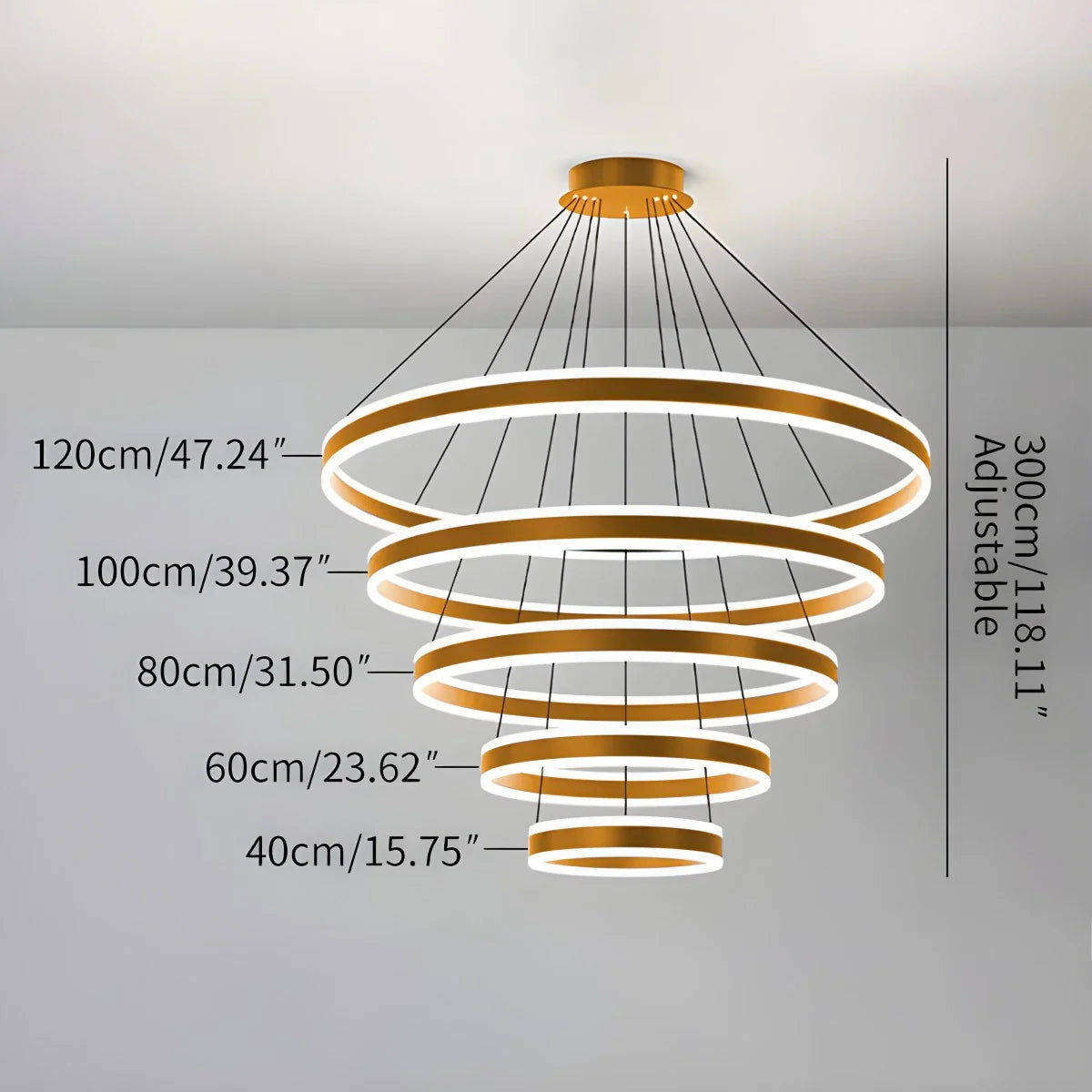 Circle Layered Living Room Chandelier