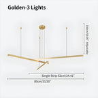 Multi Light Sticks LED Chandelier for Living Room