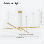 Multi Light Sticks LED Chandelier for Living Room