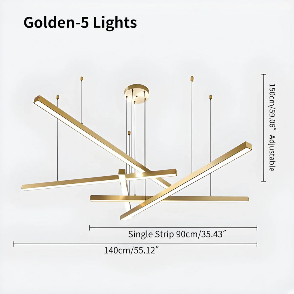 Multi Light Sticks LED Chandelier for Living Room