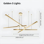 Multi Light Sticks LED Chandelier for Living Room