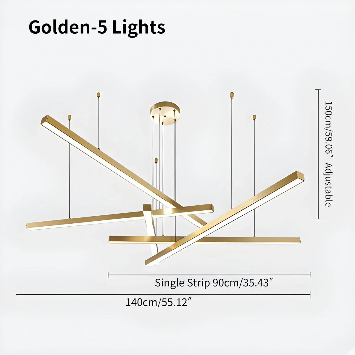 Multi Light Sticks LED Chandelier for Living Room