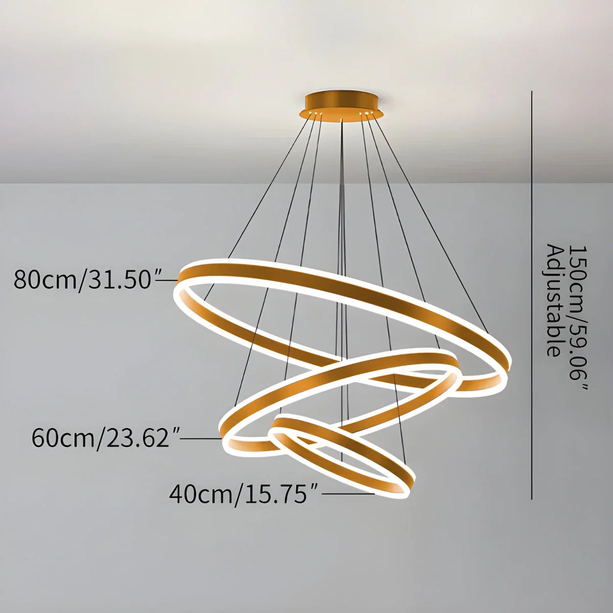 Circle Layered Living Room Chandelier