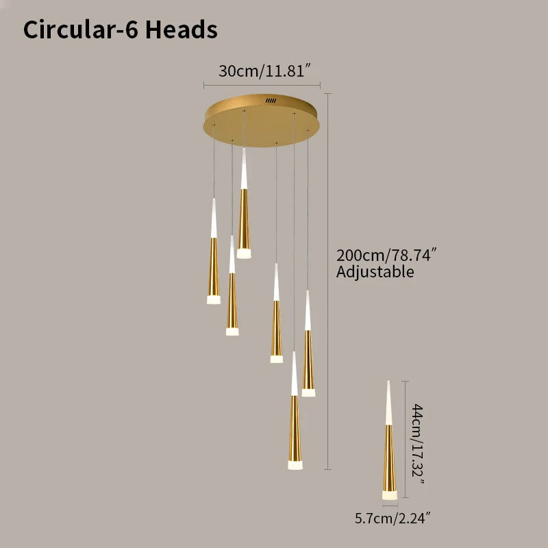 Meteor Shower Chandelier for Staircase